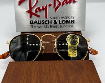 Vintage Ray-Ban B&L USA Round 47mm Sunglasses W1675 NOS