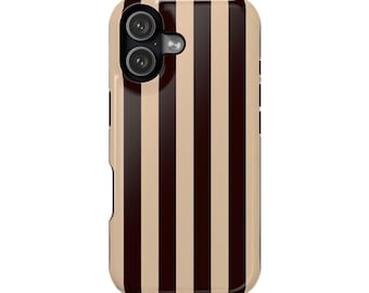 Minimalistiskt randigt telefonskal | Skyddande skal med dubbla lager, glansig/matt finish