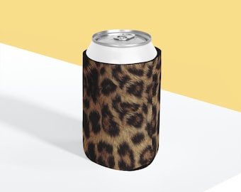 Leopardmönstrad burkkylare | Djurmönster i fuskpäls, dryckeskylare
