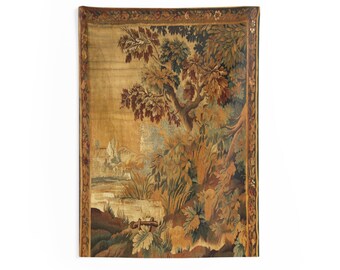 Vintage Floral Landscape Indoor Wall Tapestry | Classic Botanical Scene