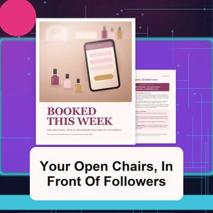 Booked This Week: The Solo Nail Tech's Instagram Availability Playbook, Captions, DM Reply Scripts, Deposit Policy, Weekly Routine PDF
