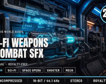 Sci-Fi Weapons and Combat Sound Effects - 246 WAV Files for Game Developers