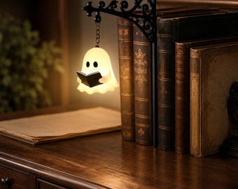 Miniature Bookshelf Lantern, Decorative LED Reading Lamp for Book Lovers, Unique Book Nook Night Light, Cozy Library Decor Gift
