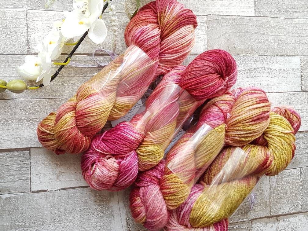 Hand dyed yarn Variegated yarn Double Knit yarn Lace yarn Etsy