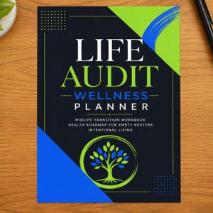 Life Planner Printable, Life Audit Workbook, Wellness Planner, Personal Growth Journal, Self Care Planner, Goal Setting Workbook, Life Reset