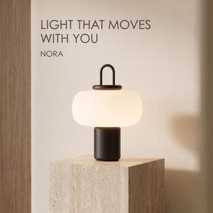 Portable Lantern Table Lamp, Modern Mushroom Lamp, Glass Table Light, Scandinavian Home Decor, Restaurant & Cafe Lighting