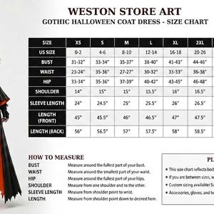 Women’s Gothic Halloween Costume Coat – Black Victorian Vampire Tailcoat with Orange Lining, Corset Styling and Bell Sleeves