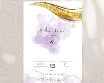 Tangled Rapunzel Inspired Party Birthday Party Invitation - Digital Download for Tangled Themed Birthday Party with Rapunzel's Golden Hair