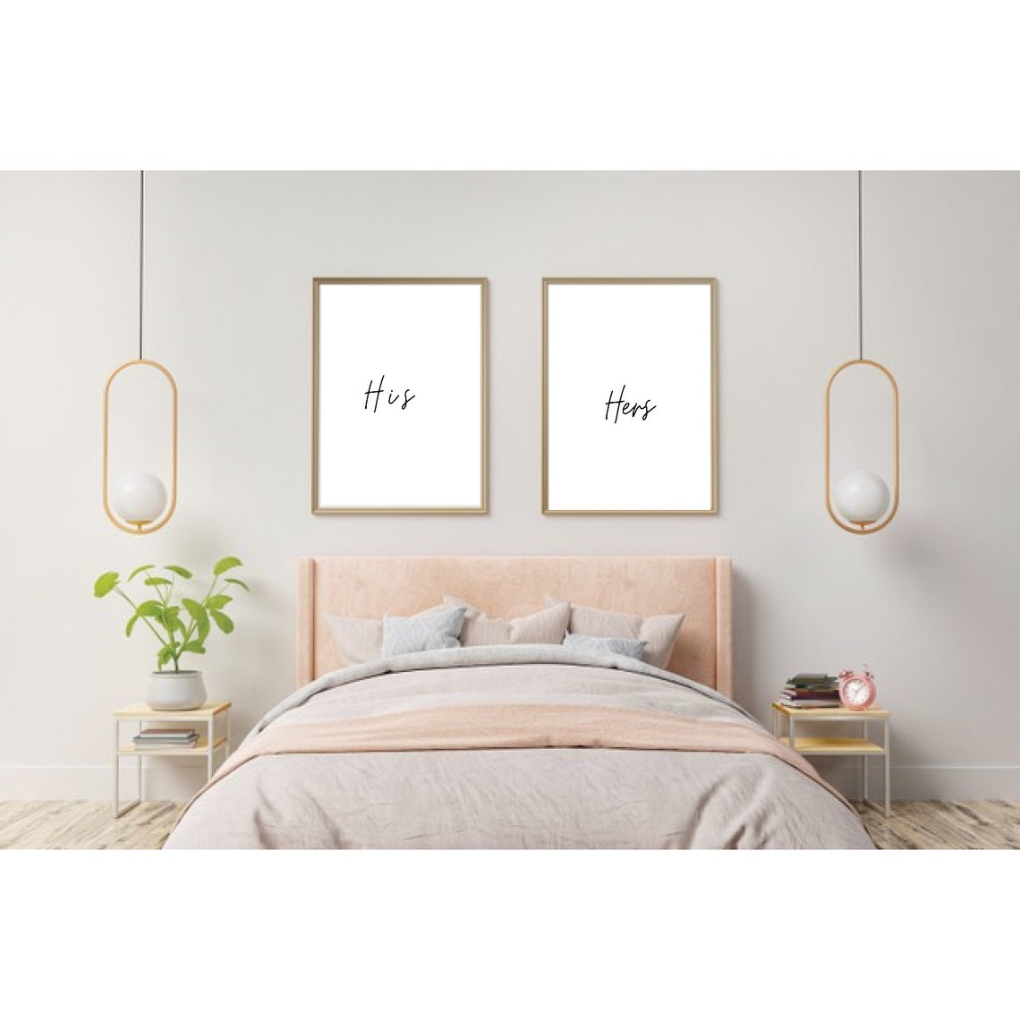 His and Hers Wall Art Printable Bedroom Wall Art Black & Etsy