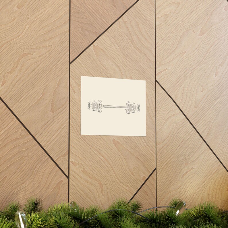 Chopstick Barbell Patent Print, Ramen Gym Art, Workout Poster (10 x 8 Inches) image 5