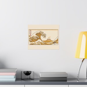 Great Wave Ramen Poster, Hokusai Style Woodblock Art, Mount Fuji Noodle Print image 16