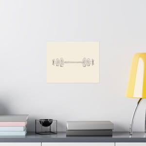 Chopstick Barbell Patent Print, Ramen Gym Art, Workout Poster (10 x 8 Inches) image 16