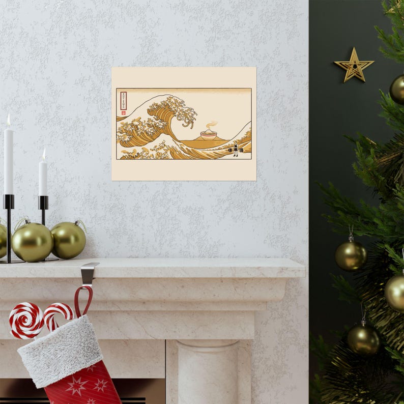 Great Wave Ramen Poster, Hokusai Style Woodblock Art, Mount Fuji Noodle Print image 15