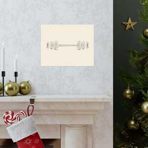 Chopstick Barbell Patent Print, Ramen Gym Art, Workout Poster (10 x 8 Inches) image 15