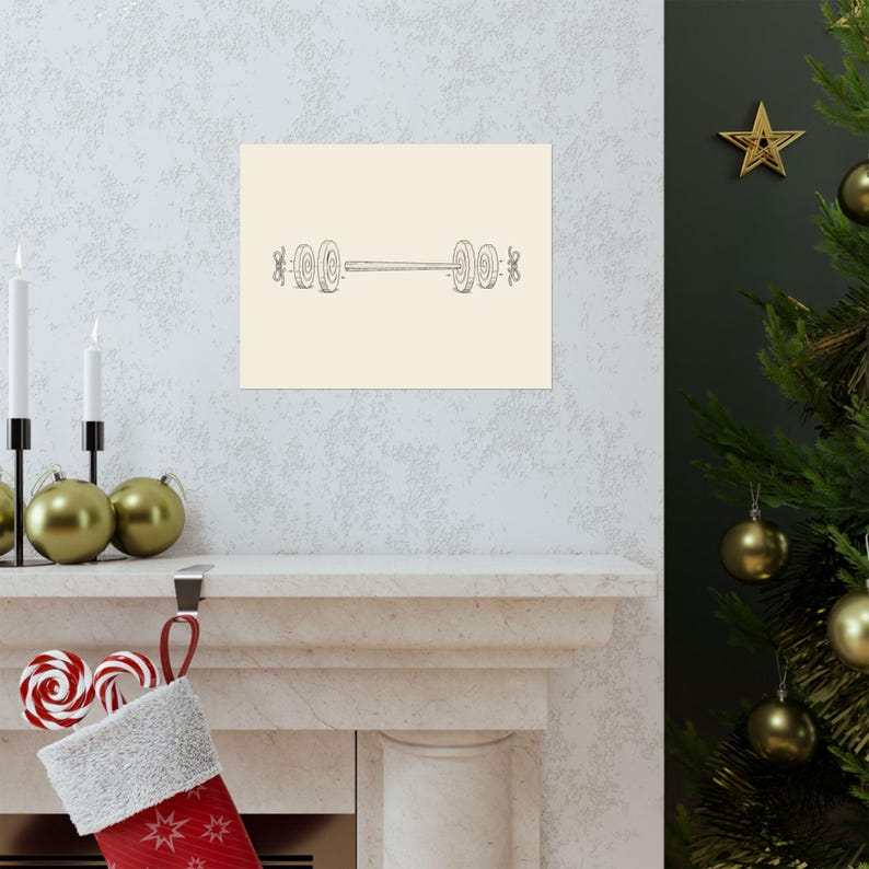 Chopstick Barbell Patent Print, Ramen Gym Art, Workout Poster (10 x 8 Inches) image 15