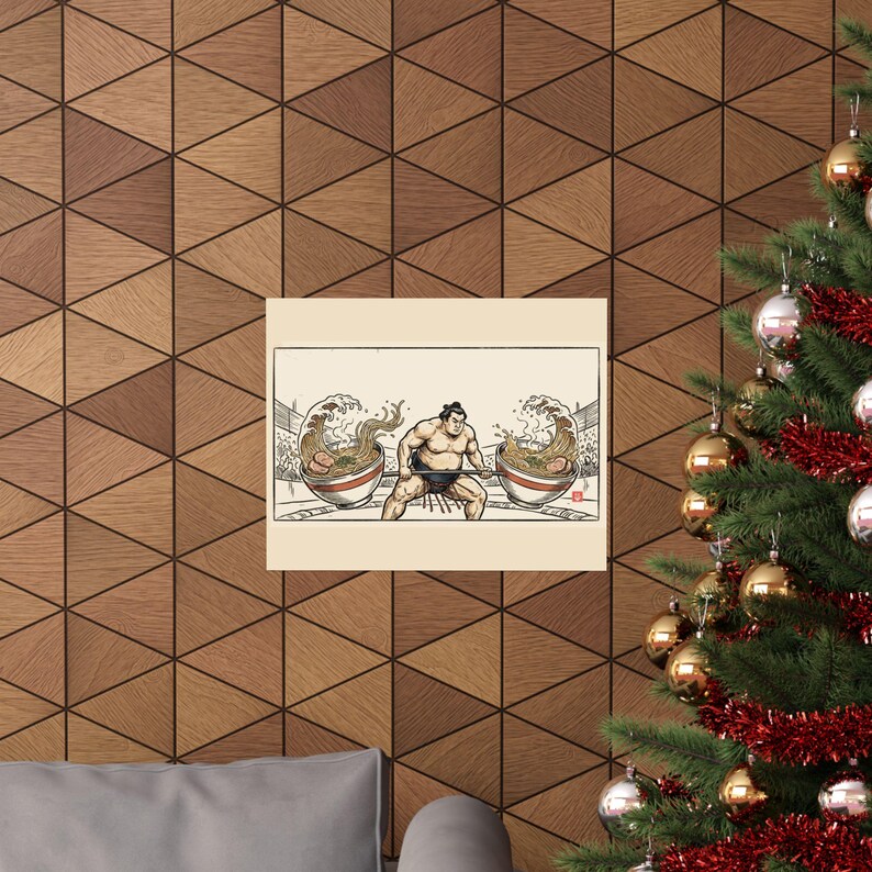 Sumo Deadlift Ramen Poster, Japanese Woodblock Gym Art, Kitchen Print image 20