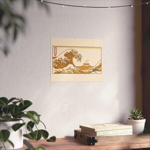 Great Wave Ramen Poster, Hokusai Style Woodblock Art, Mount Fuji Noodle Print image 14