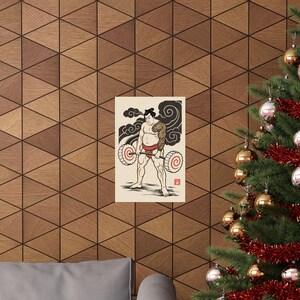 Ramen Sumo Poster, Japanese Woodblock Deadlift Art, Ukiyo-e Gym Print image 20