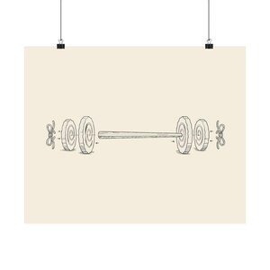 Chopstick Barbell Patent Print, Ramen Gym Art, Workout Poster (10 x 8 Inches) image 17