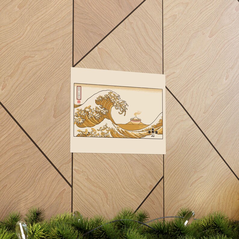 Great Wave Ramen Poster, Hokusai Style Woodblock Art, Mount Fuji Noodle Print image 13
