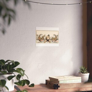 Sumo Deadlift Ramen Poster, Japanese Woodblock Gym Art, Kitchen Print image 6