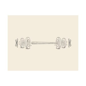 Chopstick Barbell Patent Print, Ramen Gym Art, Workout Poster (10 x 8 Inches) image 10