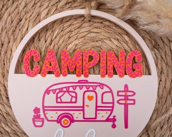 Camping Türkranz  | Wohnwagen Deko | Wohnmobil Deko | Camper Türdeko | 20 cm Durchmesser
