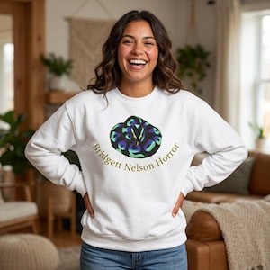 Ball Python Logo - Bridgett Nelson Horror - Comfort Colors Crewneck Sweatshirt