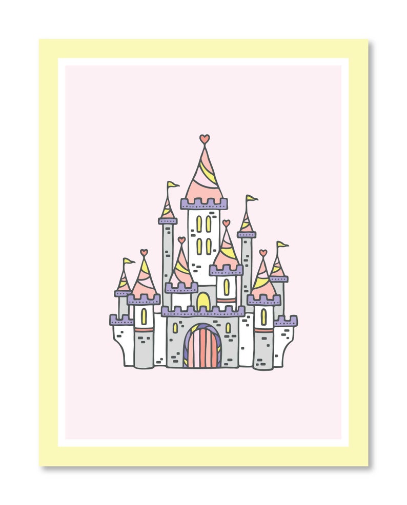 Princess Nursery Wall Decor Wall Decor Princess Princess Wall Art Princess Decor Princess Girls Room Art Gift for Kid image 3