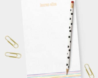 Personalized Notepad | Children's Stationery | Rainbow Colors | Rainbow Colors | Rainbow