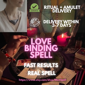 Love Binding Spell | Personalized Commitment Ritual | Enchanted Love Amulet Necklace | Romantic Connection Intention