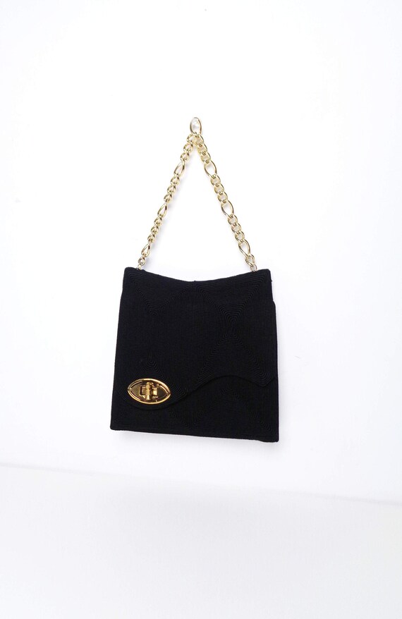 Vtg 40s Mini CORDE Asymmetrical CHAIN Bag!