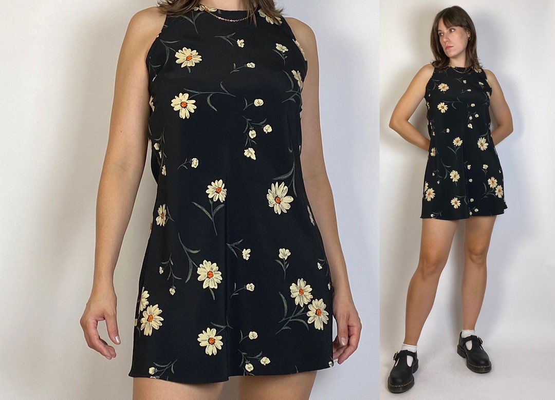 90s Daisy Dress Vintage 90s Daisy Kingdom Pinafore Piece Bunny Apron Lace