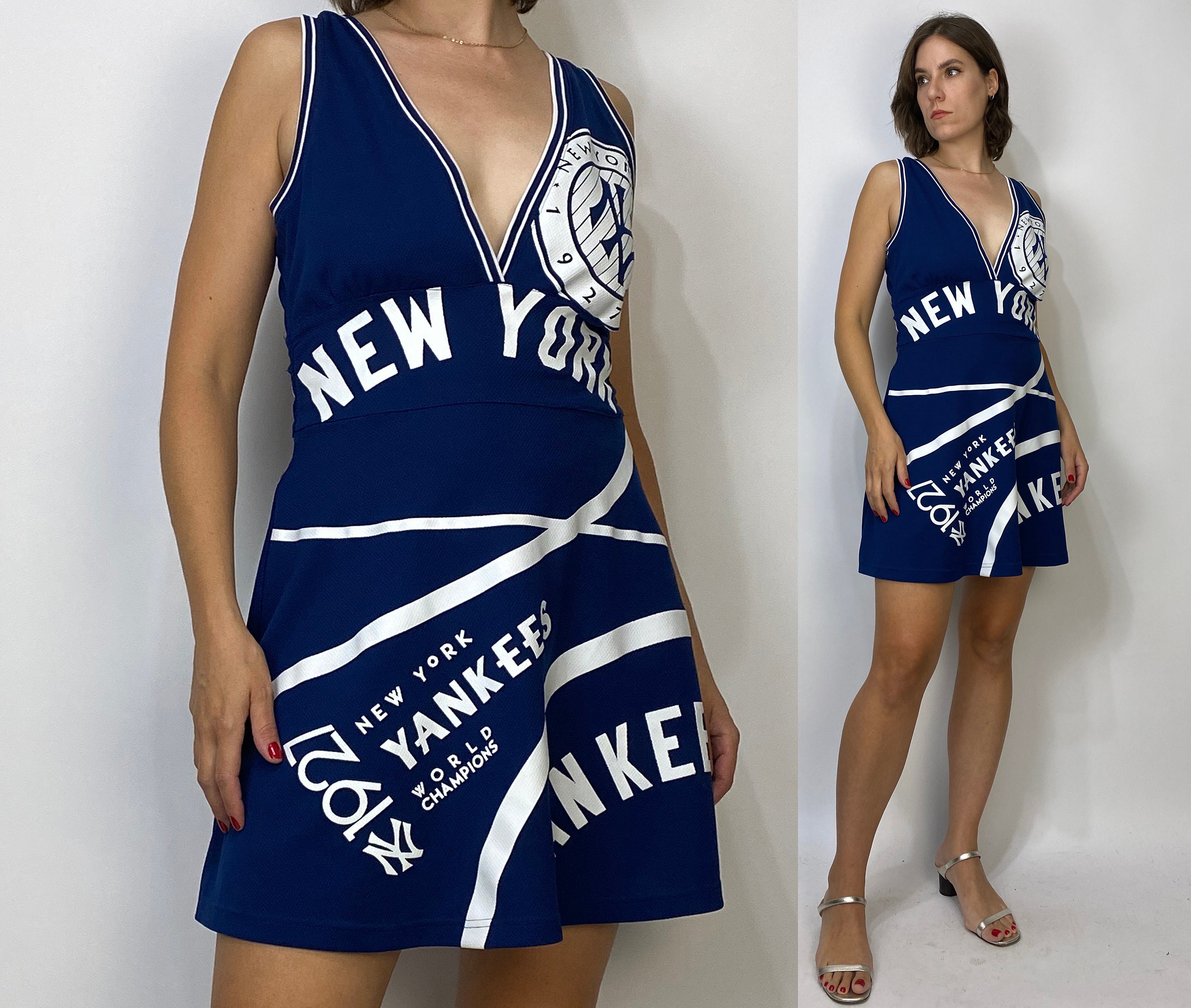 Vtg 90s NEW YORK YANKEES Sporty Dress! Medium