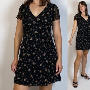 Gorgeous REAL SILK Floral Wrap Dress! Small