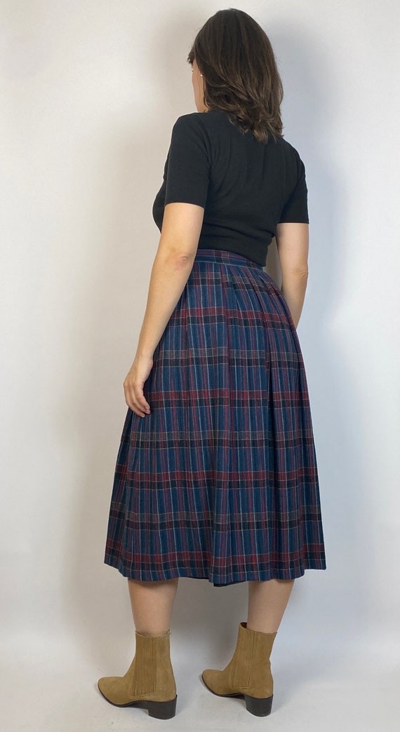 Vtg 80s RUSTIC PLAID Textured Maxi Skirt Size 6 Etsy UK
