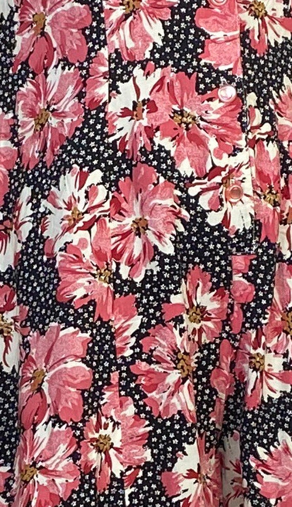 Vtg 80s FLORAL ROMPER! Medium to Large - image 4