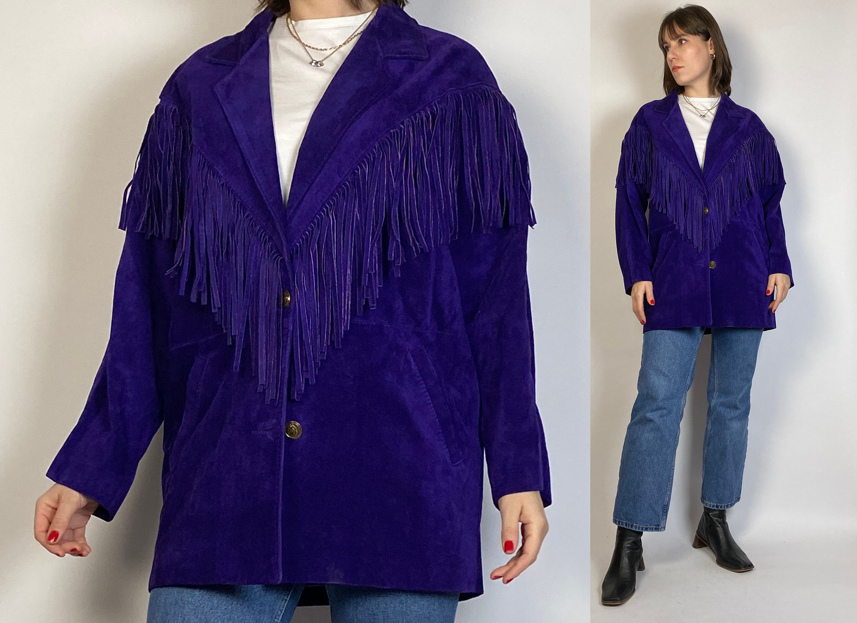 Purple fringe jacket 2025