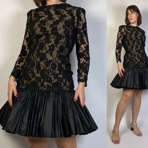 Vtg 60s VICTOR COSTA For Holt Renfrew Lace TRUMPET Dress! xs to small