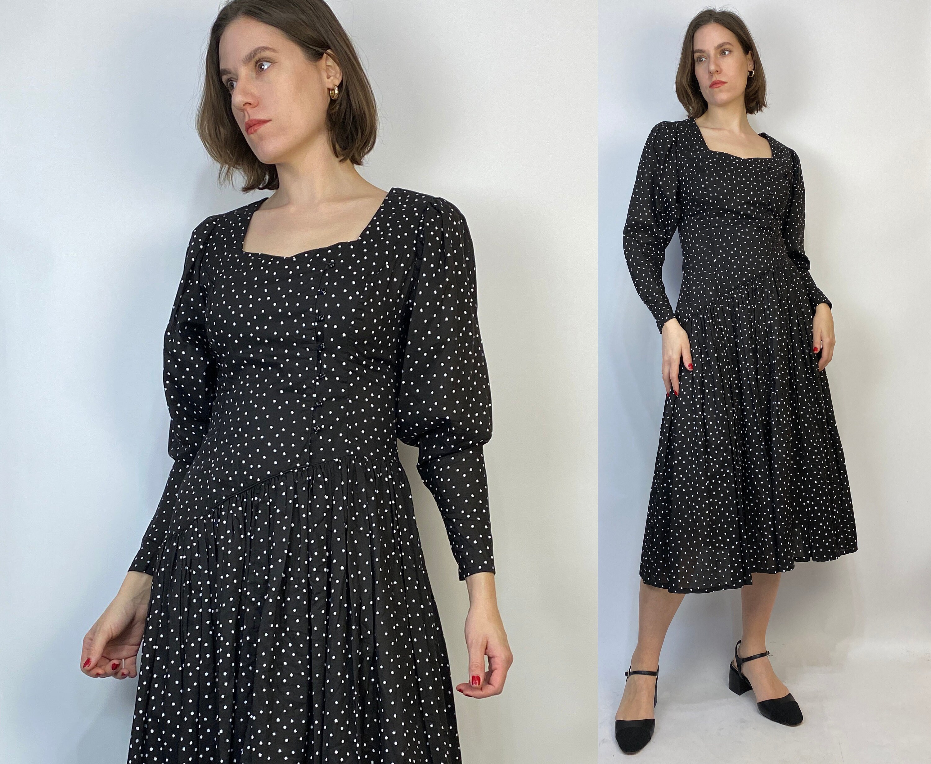 Puff Sleeve Dress - Etsy Canada