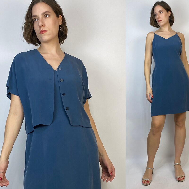 JONES NEWYORK | MADE IN USA 90'S NYLON GOWN COAT [USED]