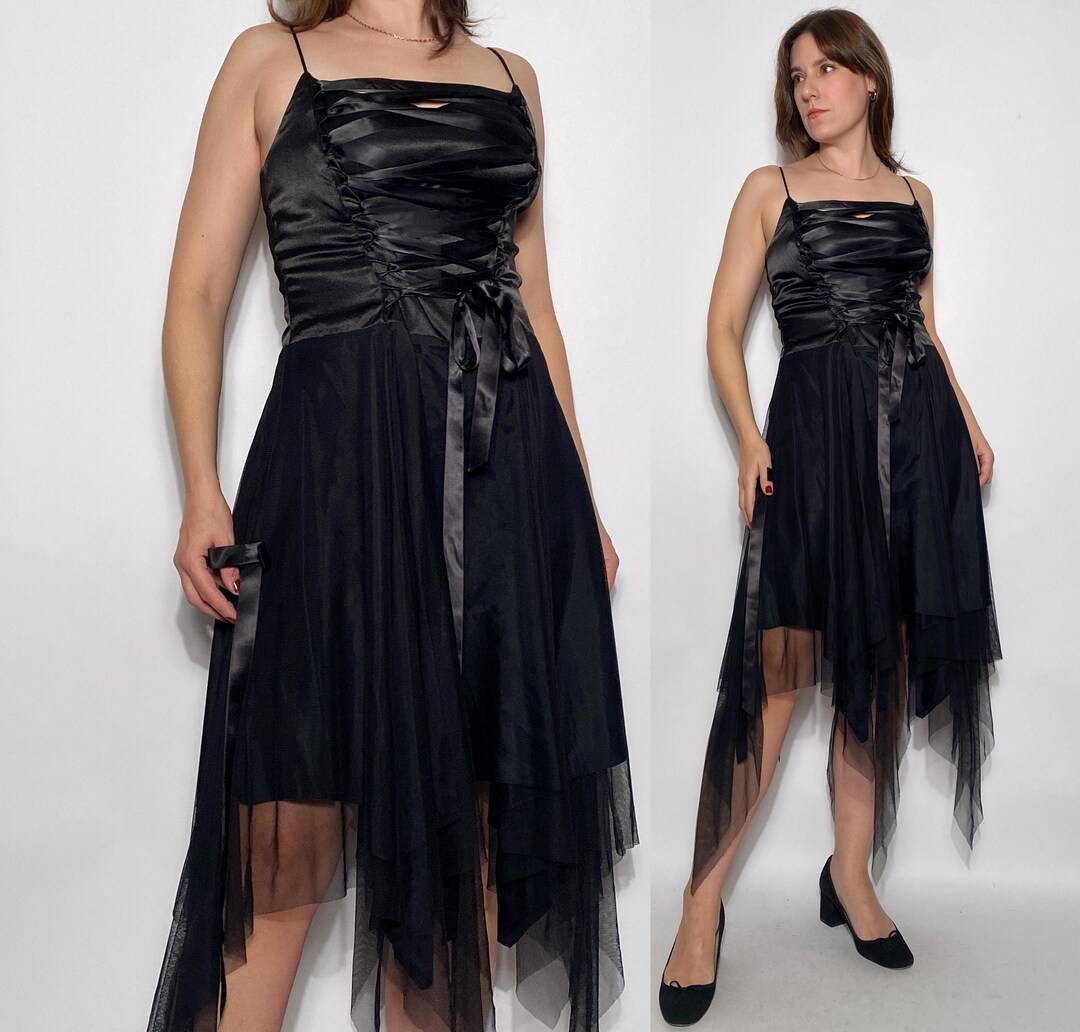 Vintage 90s corset style mesh slip dress main image 1