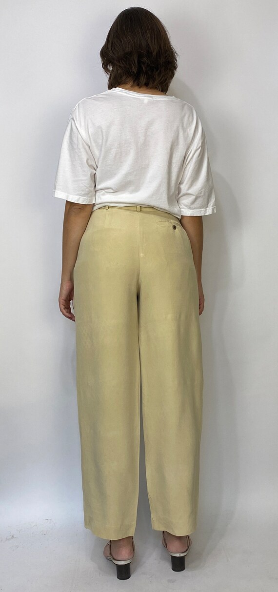 Vtg Y2K REAL SILK Trousers! Medium to Large Petite - image 6