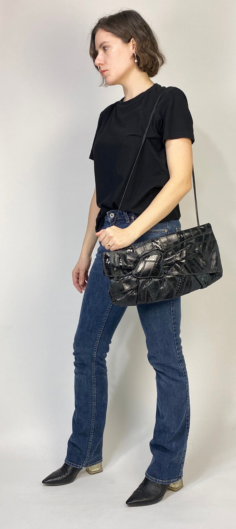 Vtg 80s AVANT GARDE Long SNAKE Bag!