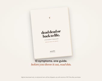 Död Död eller Tillbaka till Livet | Guide till Krukväxtsortering | 13 Symtom | Utskrivbar PDF