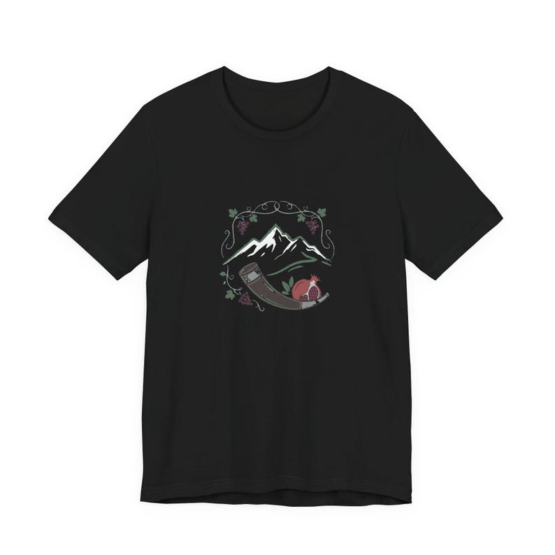 Georgian Wine Shirt, Kantsi Horn Tee, Sakartvelo Gift, Republic of Georgia T-Shirt, Caucasus Wine Country Georgian Roots Gift image 2