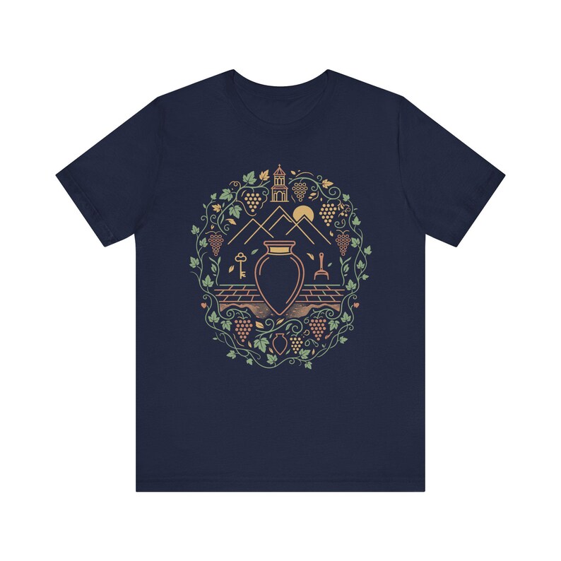 T-shirt de vigneron géorgien, T-shirt de cave Qvevri Marani, Cadeau Sakartvelo, T-shirt République de Géorgie, Cadeau Natural Wine Roots image 3