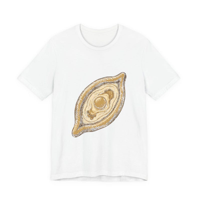 Khachapuri Shirt, Georgian Cheese Bread Tee, Adjaruli Food Gift, Sakartvelo T-Shirt, Republic of Georgia Georgian Roots Gift image 4