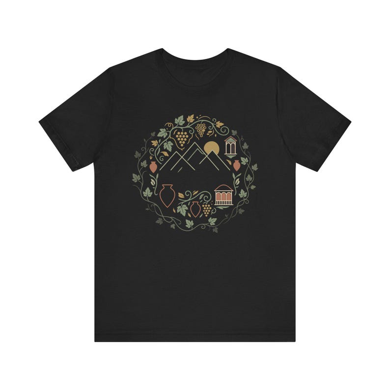 Georgian Wine Shirt, Qvevri Winemaking Tee, Sakartvelo Gift, Republic of Georgia T-Shirt, Wine Lover Georgian Roots Heritage Gift image 1