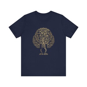Georgian Tree of Life Shirt, Colchis Goldwork Tee, Sakartvelo Gift, Republic of Georgia T-Shirt, Qvevri Georgian Roots Heritage Gift image 3